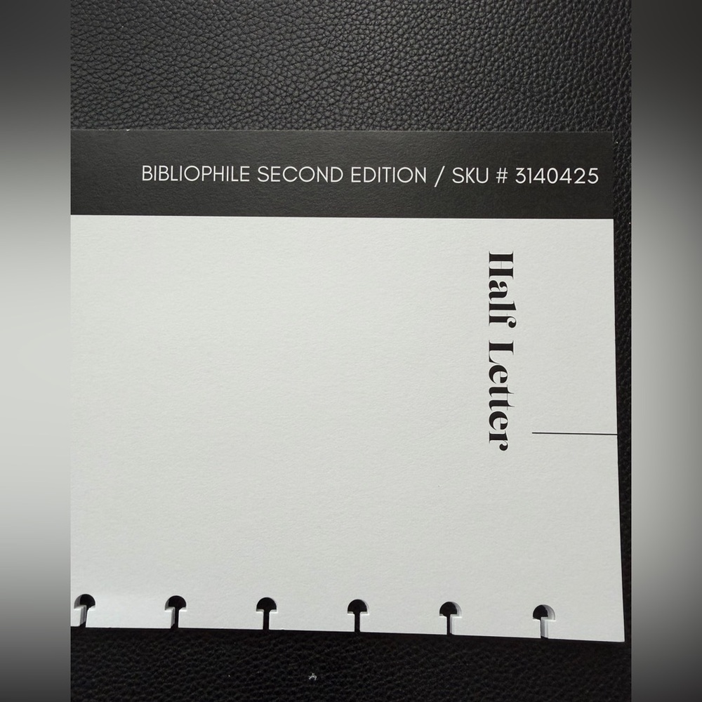 Cloth & Paper Bibliophile Insert